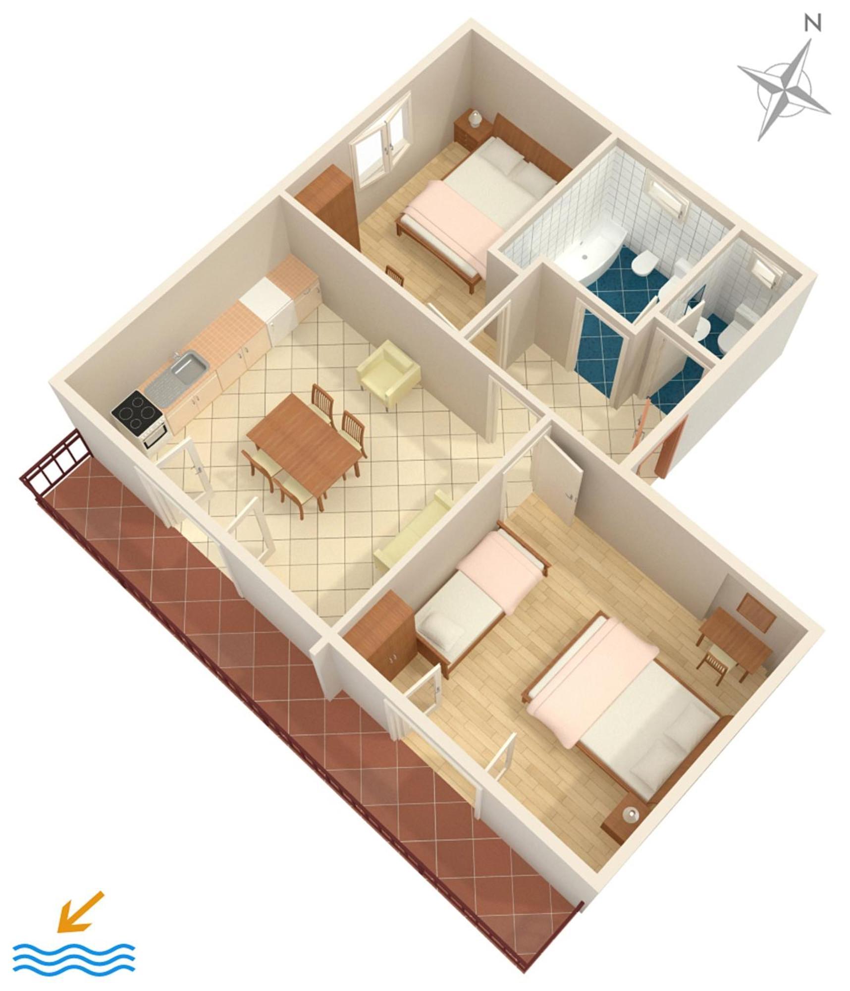 Apartments With A Parking Space Vodice - 7604 Экстерьер фото